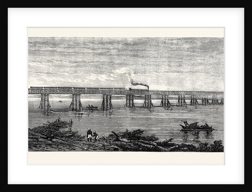Viaduct Over the Taptee Near Surat for the Bombay Baroda and Central India Railway 1862 by Anonymous