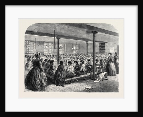 The Cotton Famine: The Sewing Class at the Manchester and Salford District Provident Society's Rooms 1862 by Anonymous