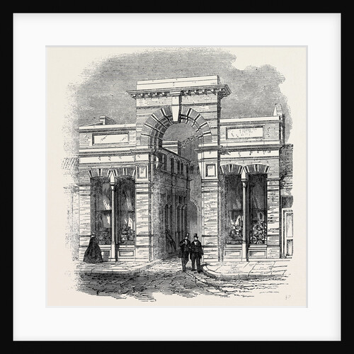 Entrance to the Agricultural Hall from the High Street Islington 1862 by Anonymous