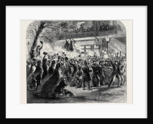The Election of Mr. Horatio Seymour Governor of the State of New York: Democratic Procession Passing the New York Hotel 1862 by Anonymous