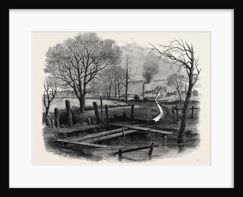 The Fatal Explosion at St. Edmund's Main Colliery Barnsley: Trench Cut to the Dearne and the Dove Canal for the Purpose of Flooding the Pit 1862 by Anonymous