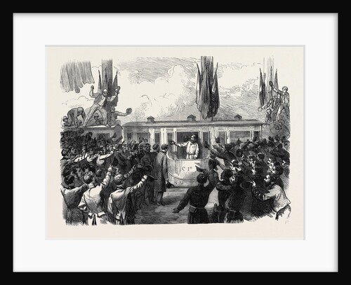The Austro-Prussian War: Arrival of Garibaldi at the Milan Railway Station 1866 Italy by Anonymous