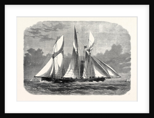 The Royal Thames Yacht Club Schooner Match: The Xantha and Gloriana Rounding at the Nore 1866 by Anonymous
