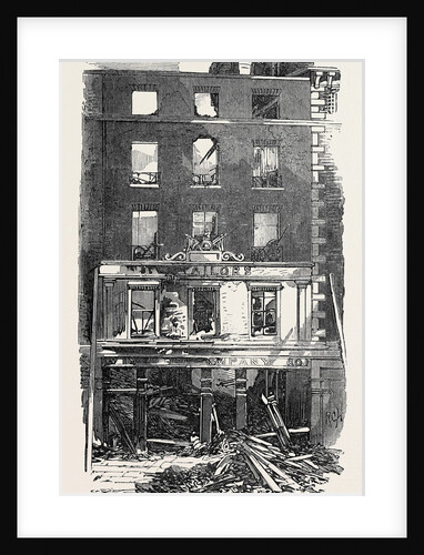 Scene of the Fatal Fire in Westmoreland Street Dublin 1866 Ireland by Anonymous