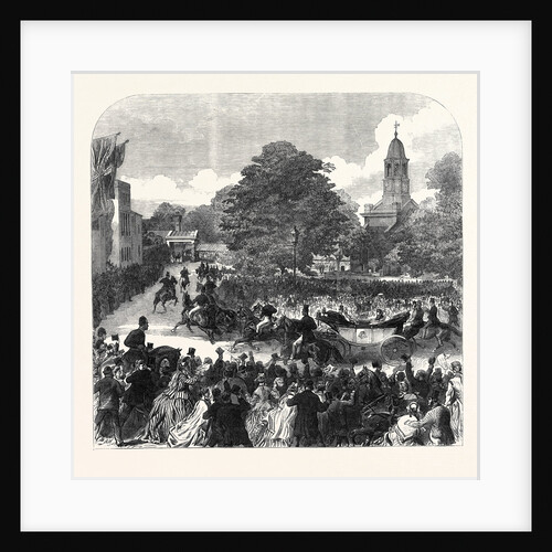 The Marriage of Princess Mary of Cambridge and Prince Teck: Arrival of the Queen at Kew London UK 1866 by Anonymous