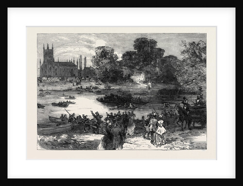 Hampton Races: The Ferry at Moulsey 1866 by Anonymous