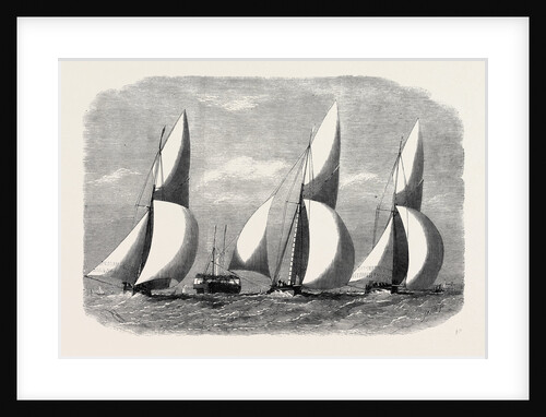 Royal London Yacht Club Cutter Match: The Niobe Sphinx and Vindex Off Coalhouse Point 1866 by Anonymous
