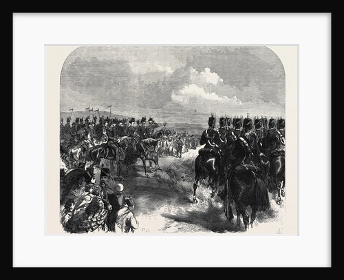 Field-Day at Aldershott: Cavalry Marching Past the Prince and Princess of Wales UK 1866 by Anonymous