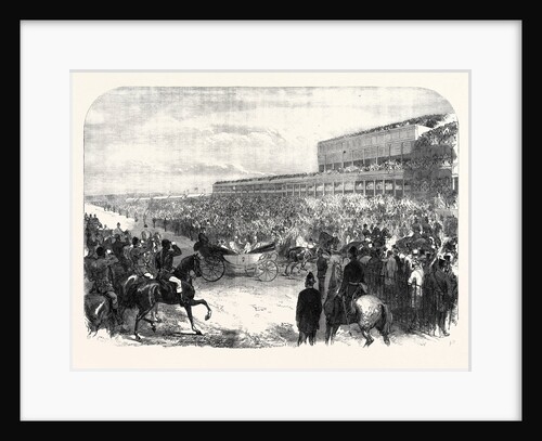 Ascot Races: The Prince and Princess of Wales Driving Up the Course UK 1866 by Anonymous