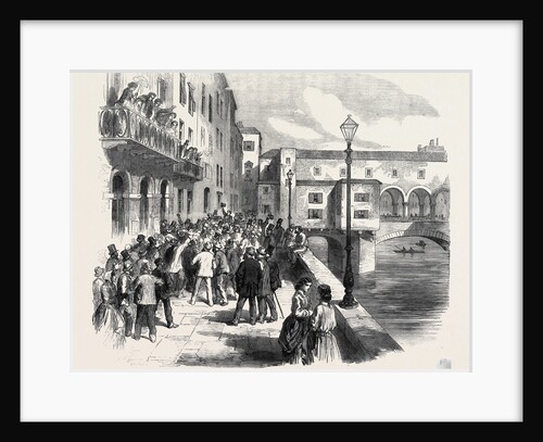 The Impending War (the Austro-Prussian War): Volunteers for Garibaldi a Scene in Florence Italy 1866 by Anonymous