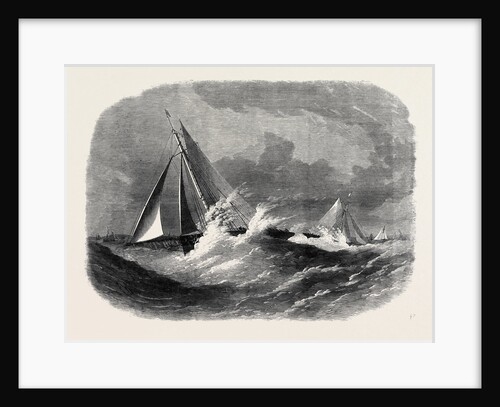 First Class Cutter Match of the Royal Thames Yacht Club: The Vindex and Christabel in Sea Reach 1866 by Anonymous