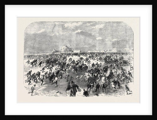The Derby Day: The Rush to See the Finish UK 1866 by Anonymous