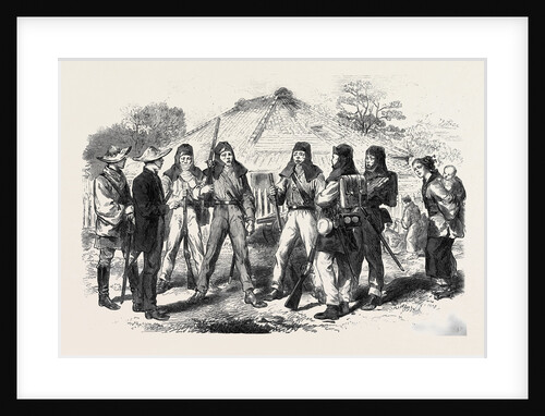 Japanese Soldiers in European Costume at Yokohama Japan 1866 by Anonymous