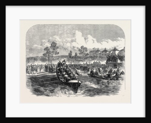 Launch of the Isis Lifeboat at Oxford UK 1866 by Anonymous