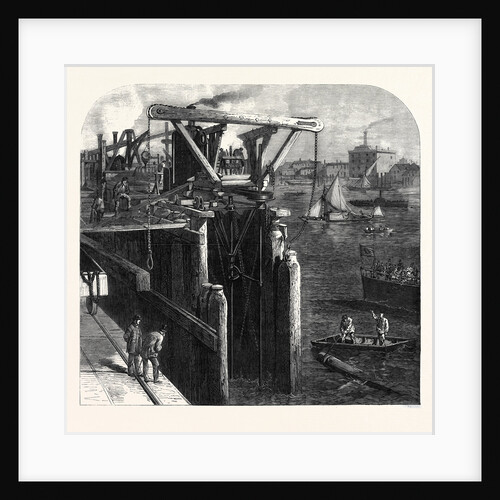 Progress of the Thames Embankment: Cutting the Piles which Form the Cofferdam UK 1866 by Anonymous