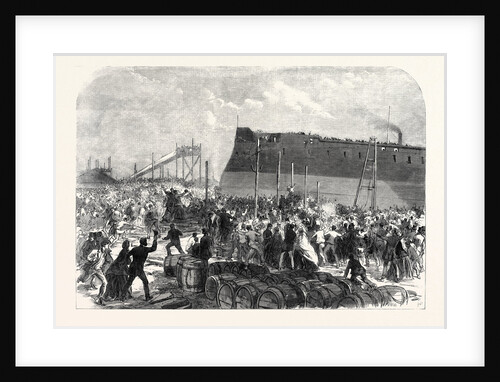 Our Ironclad Fleet: The Launch of the Northumberland She's Off! UK 1866 by Anonymous