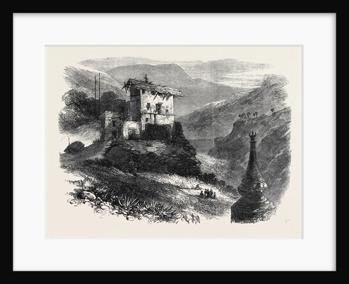 The War in Bhootan: The Burnt Palace of the Rajah of Saleeka 1866 by Anonymous