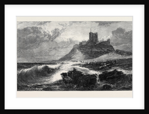 Bamborough Castle a Signal of Distress in the Offing, in the Exhibition of the Society of British Artists 1866 by Anonymous
