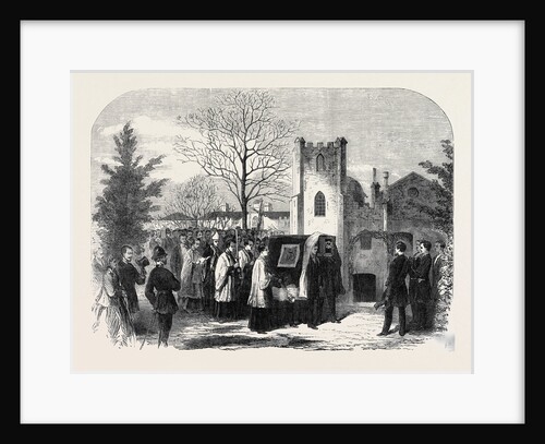 The Funeral of Queen Marie Amelie: Arrival of the Funeral Procession at Weybridge Chapel 1866 by Anonymous