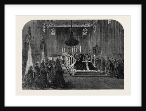 The Funeral of Queen Marie Amelie: The Last Solemn Service in the Chapelle Ardente at Claremont 1866 by Anonymous