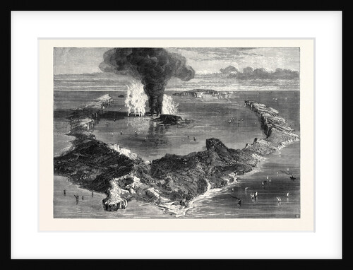 The Island of Santorin Greek Archipelago with the Submarine Volcano 1866 by Anonymous