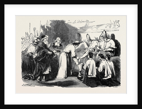 Holy Thursday, the Pope Washing the Feet of Poor Priests by Anonymous