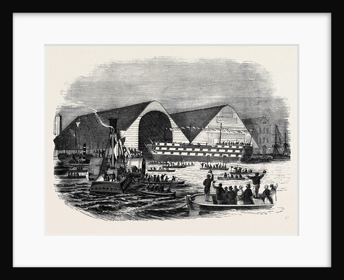 The Launch of the Boscawen, at Woolwich by Anonymous