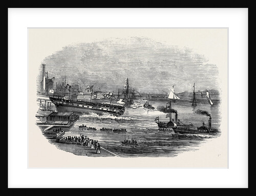 Launch of the Wellesley, at Blackwall by Anonymous