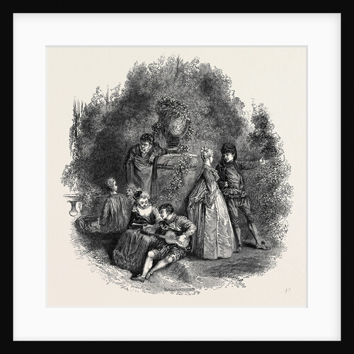 Scene from Watteau, in 1644. by Anonymous