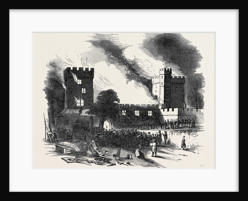 Burning of Naworth Castle, from a Drawing Made on the Spot by Anonymous
