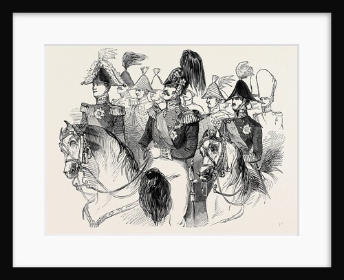 The Illustrious Visitors, and Staff, at the Grand Review, in Windsor Great Park. by Anonymous