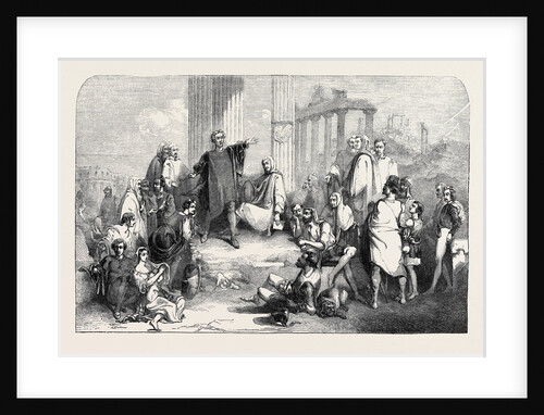 Rienzi in the Forum, from a Picture by Elmore, in the Royal Academy Exhibition by Anonymous