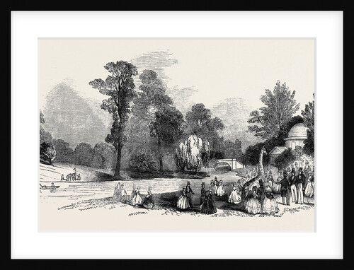 The Temple Lawn, with the Exhibition of the Giraffes. by Anonymous