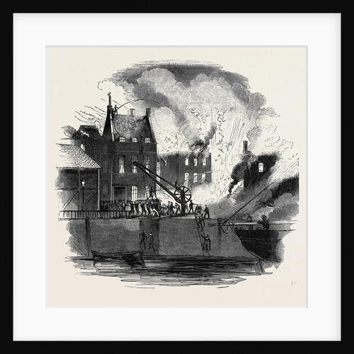 Fire at Boston, from a Drawing by Mr. W. Caister by Anonymous