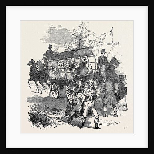 The Road.---Waggons, Etc., Goodwood Races 1844 by Anonymous