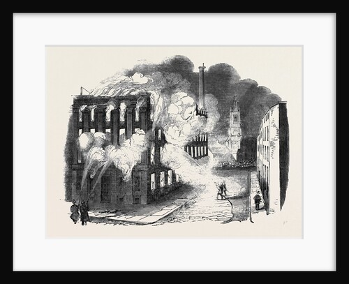 Burning of Irwell Buildings, Manchester by Anonymous