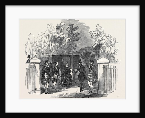 Her Majesty and Prince Albert Alighting at Blair Athol Church by Anonymous