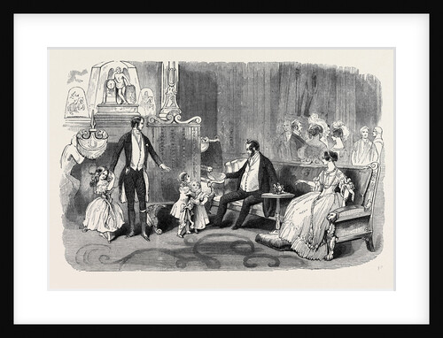 Visit of the King of the French to Queen Victoria: The Crimson Drawing Room: Introduction of Louis Philippe to the Infant Royal Family by Anonymous