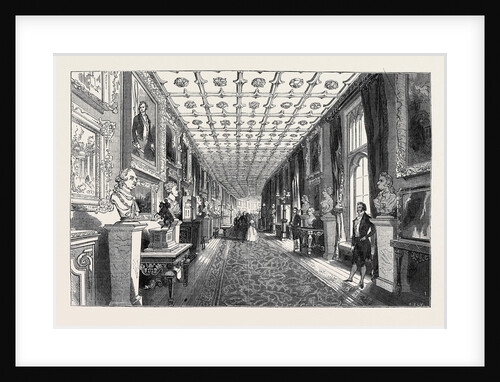 Visit of the King of the French to Queen Victoria; the Grand Corridor: The Queen and the Royal Visitors Passing to the Banquet by Anonymous