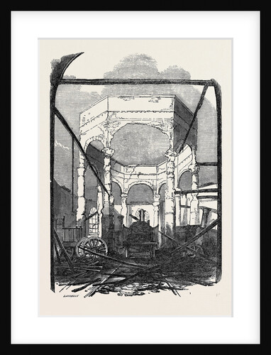 Destructive Fire at the New-Cross Railway Station: Ruins of the Octagon Building by Anonymous