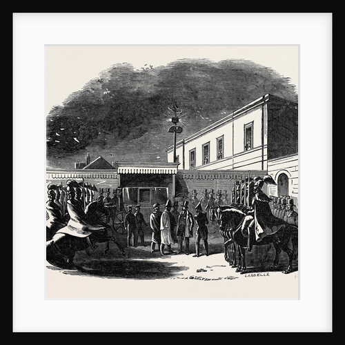 Destructive Fire at the New-Cross Railway Station: Arrival of the King of the French During the Fire by Anonymous