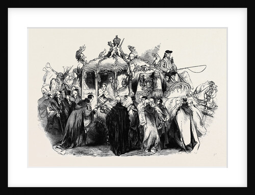 Procession of Her Majesty to Open the New Royal Exchange, Delivery of the City Sword, at Temple Bar by Anonymous
