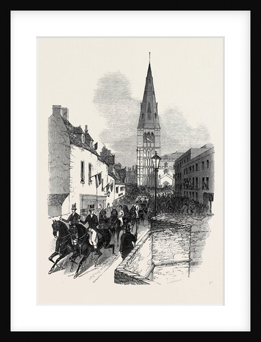 Her Majesty's Late Visit to Burghley, the Procession, St. Mary's Hill, Stamford by Anonymous
