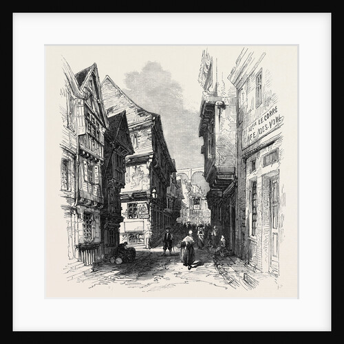 Street in Morlaix Brittany France 1871 by Anonymous
