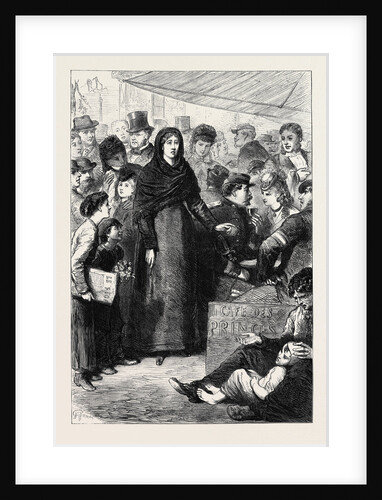 Scene on the Boulevard Montmartre Paris: Une Folle 1871 by Anonymous