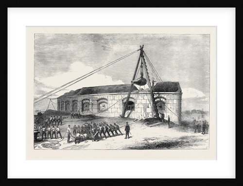Raising a Gun at the Gilkicker Battery Portsmouth 1871 by Anonymous