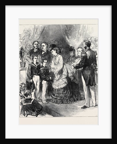 Princess Louise Giving the Prizes in the Clyde Training-Ship Cumberland 1871 by Anonymous