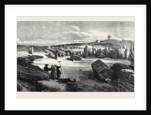 Antiquities Carnac in Brittany: The Lines of Carnac from Maenac Looking East 1871 by Anonymous