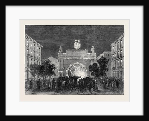 Opening of the Mont Cenis Tunnel: Illuminations at Turin Representing the Tunnel 1871 by Anonymous