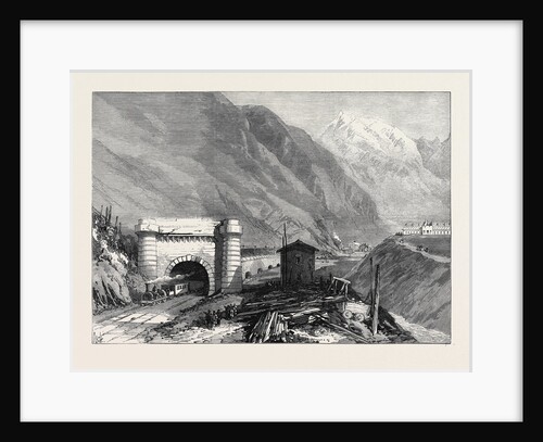 Opening of the Mont Cenis Tunnel: Mouth of the Tunnel at Bardonneche Piedmont 1871 by Anonymous